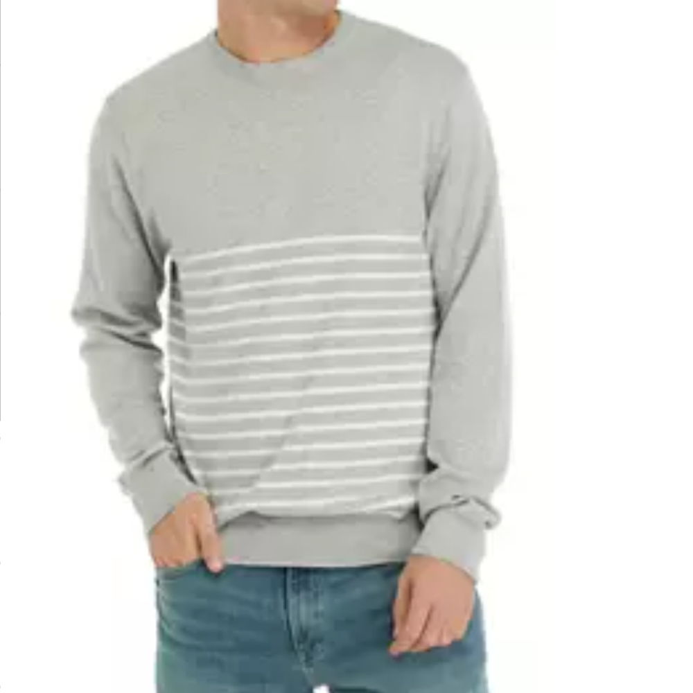Crown & Ivy Blue Cashmere Blend Crewneck Sweater. Size Large. NWT $65